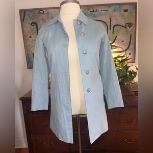 Vintage Coach Light Blue Trench Coat sz small